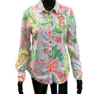 Lilly Pulitzer for Target pink button down shirt size small